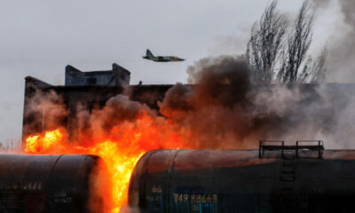 یوکرینی ایئربیس پر روس کا بڑا حملہ، برطانوی میزائل تباہ