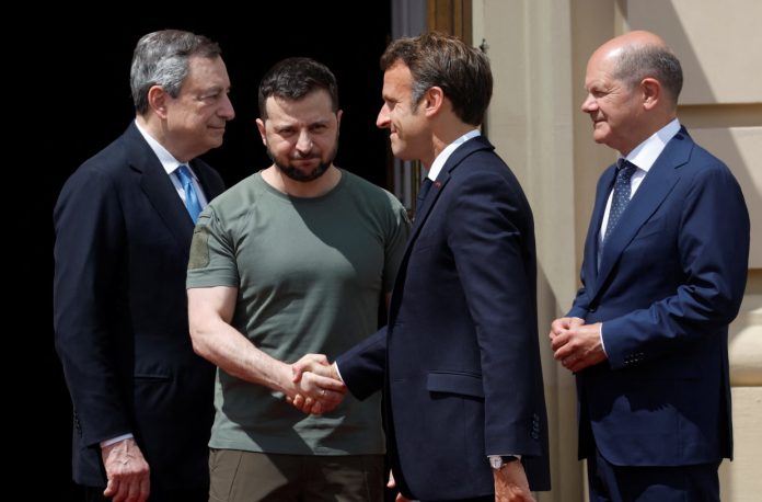 یورپی یونین کے رہنماؤں کا دورہ کیف یوکرینی صدر سے ملاقات