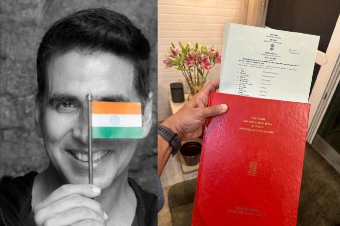 اکشے کمار نے کینڈیین شہریت چھوڑ کر بھارتی شہریت لے لی