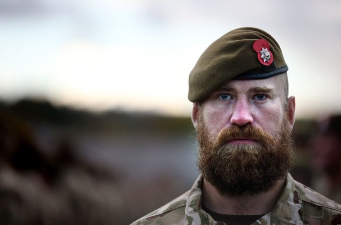 British Soldier with beard