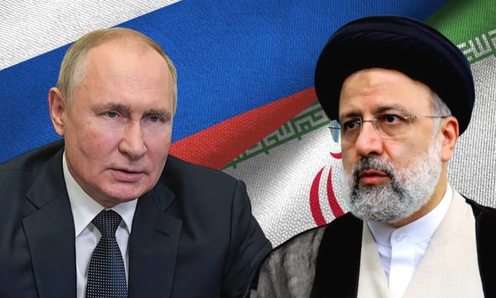 Russian President Vladimir Putin and his Iranian counterpart, Ebrahim Raisi