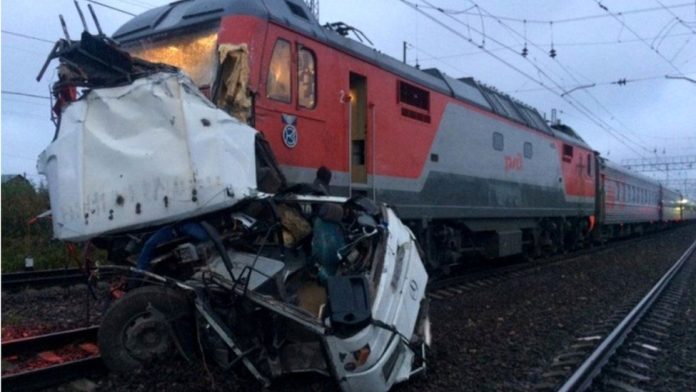 Train accident in Russia