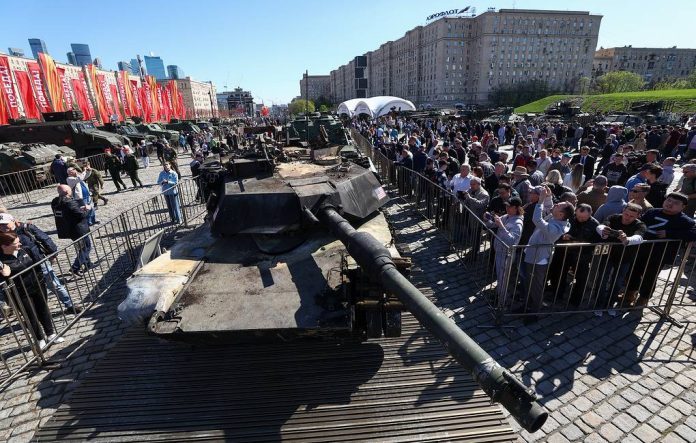 Captured NATO Tank in Moscow