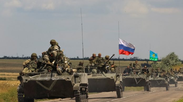 convoy of Russian troops