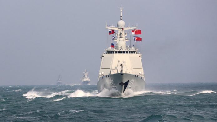 Naval drills of China Russia