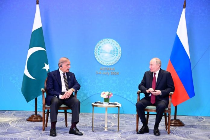 Putin with Shahbaz Sharif