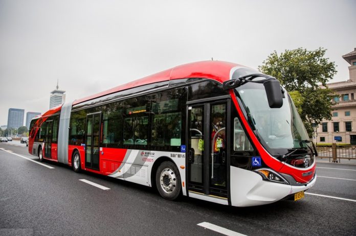 Chinese red bus