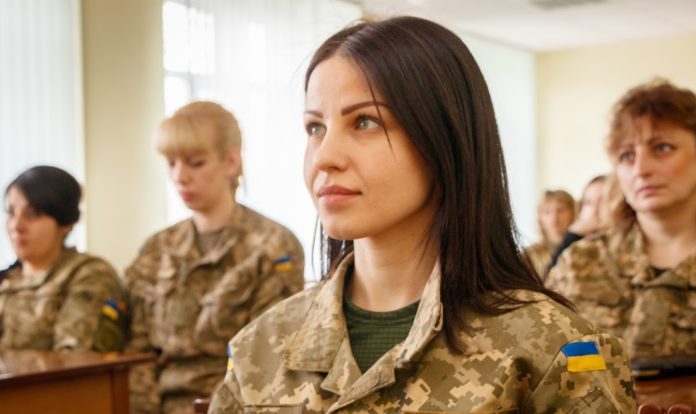 Ukrainian female solider