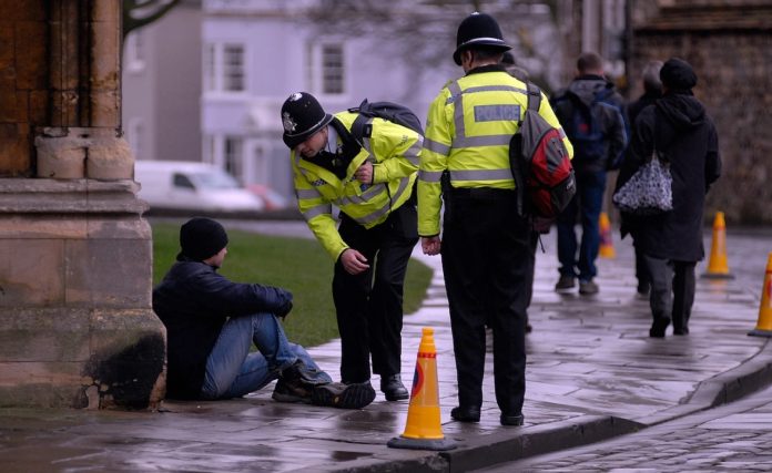 beggars in UK