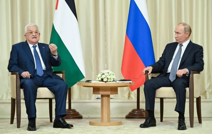 Putin meeting with Palestinian leader Mahmoud Abbas