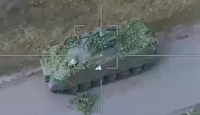 Destruction of Ukrainian Armed Forces armored vehicles in the border area of ​​Kursk Oblast