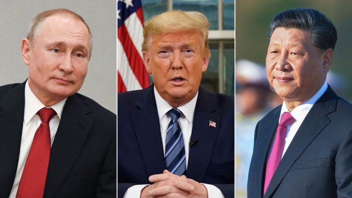 Donald Trump with Putin and xi Jinping