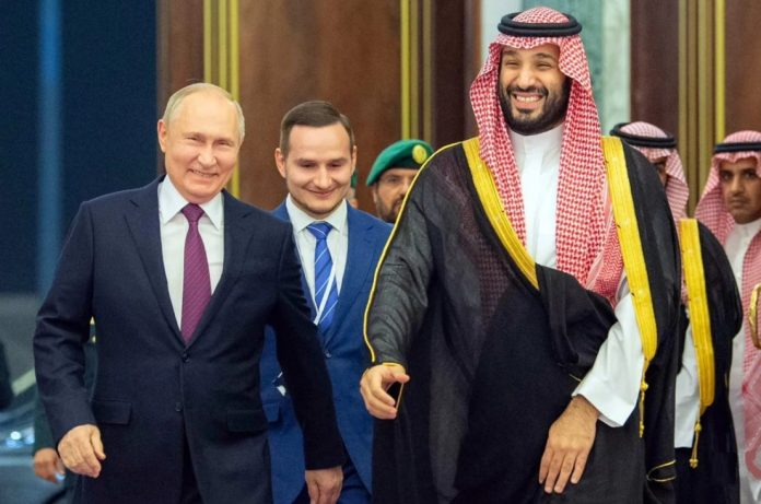 Putin with Saudi Crown Prince Mohammed bin Salman