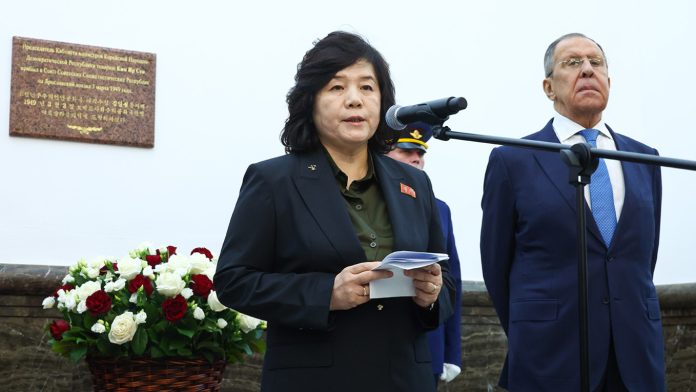 North Korean Foreign Minister Choe Son-Hui and Russian Foreign Minister Sergei Lavrov