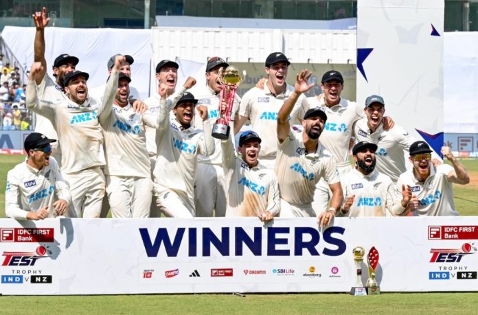 New Zealand players celebrate