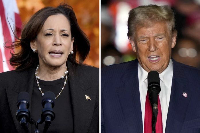 Donald Trump and Kamala Harris