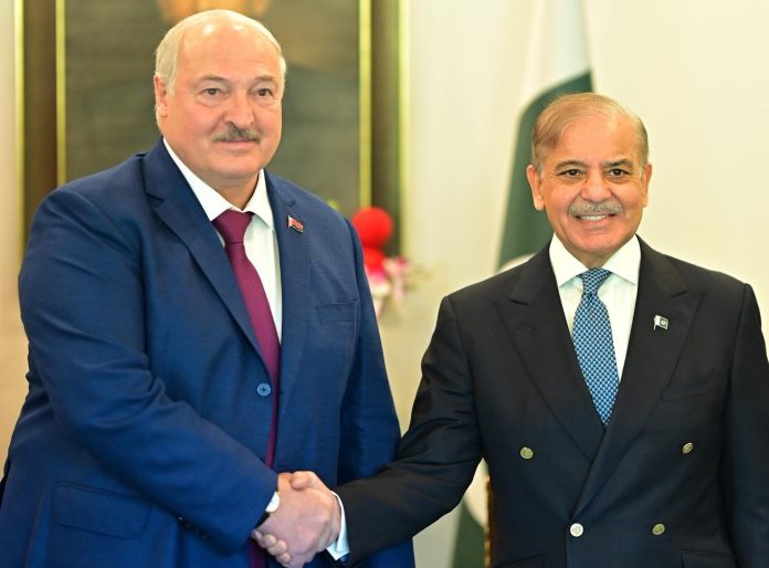 Shahbaz Sharif with Belarusian president