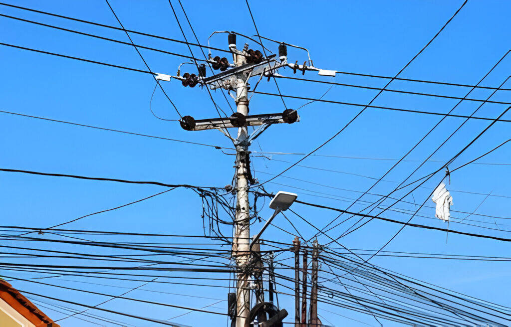 electricity wires and poles