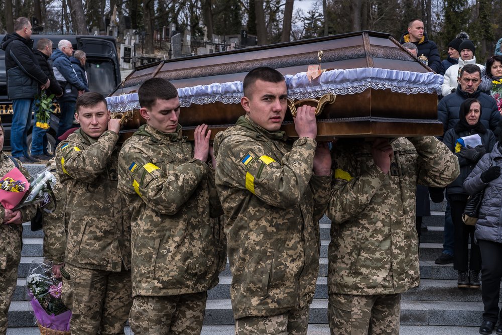 Ukrainian soldiers dead body