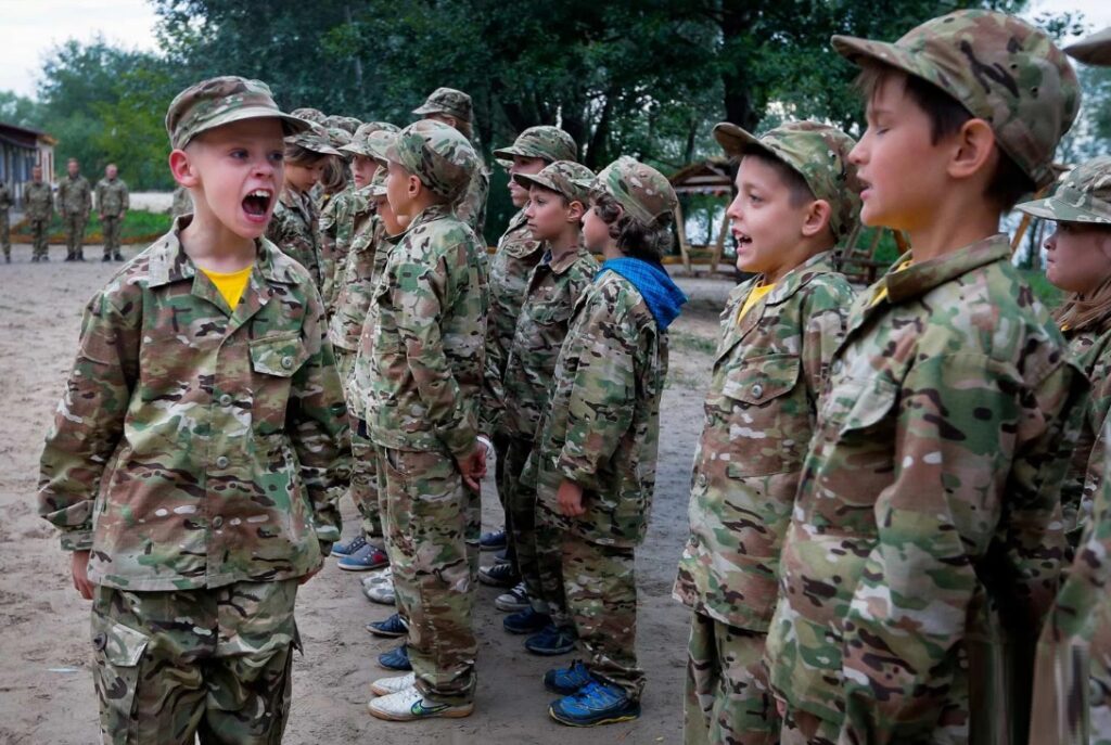 Ukrainian teenagers in military