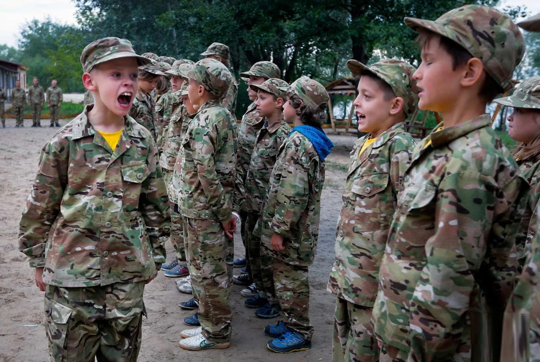 Ukrainian teenagers in military